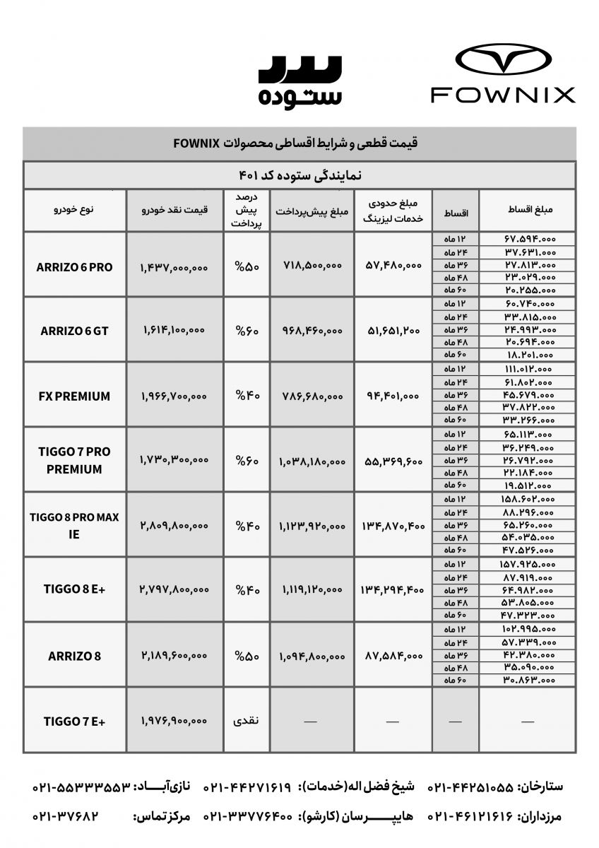 قیمت جدید محصولات مدیران خودرو اعلام شد – تیر ۱۴۰۳